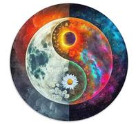 Yin Yang Tai Chi 1000 Piece Jigsaw Puzzle for Women, Men Traditional Chinese Philosophy Symbol Brainteasing Jigsaws Challenge Games Fun Present & Activity 1000pcs (67.5x67.5cm)