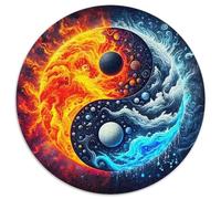 Yin Yang Tai Chi 1000 Piece Jigsaw Puzzle for Women, Men Traditional Chinese Philosophy Symbol Brainteasing Jigsaws Educational Games Great Gift 1000pcs (67.5x67.5cm)