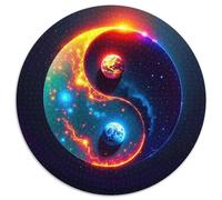 Yin Yang Tai Chi 1000 Piece Jigsaw Puzzle for Women, Men Traditional Chinese Philosophy Symbol Challenging Puzzles Educational Games Fun Present & Activity 1000pcs (67.5x67.5cm)