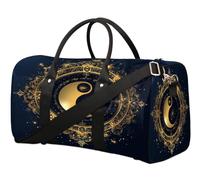 Yin Yang Tai Chi Travel Duffle Bag for Women Men Girls Boys Weekend Overnight Bags 22.7 L Tote Cabin Luggage Bag for Sports Gym Yoga