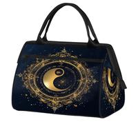 Yin Yang Tai Chi Travel Duffle Bag for Women Men Kids Boys Girls Weekend Overnight Bags 24 L Holdall Tote Cabin Bag for Sports Gym Yoga