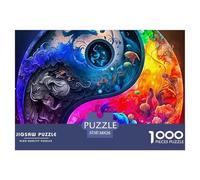 Yin-yang Thoughtfully Designed Jigsaw Puzzle for Quiet Leisure Moments, Highlighting Fantasy through A Smooth Balanced Structure That Feels Rewarding to Complete 38x26cm/1000pcs