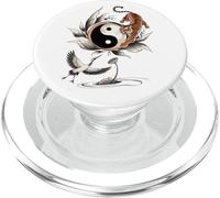 Yin Yang Tiger Crane Balance Lotus Nature Symbol Art PopSockets PopGrip for MagSafe