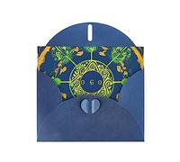 Yin Yang Totem Greeting Cards For All Occasions - Blank Greeting Cards With Envelopes, Holiday Cards 4x6 Inches (Horizontal) Blue