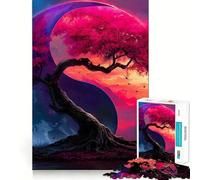 Yin Yang Tree Adults 1000 Piece Jigsaw Puzzle Recall Fun Play Premium Laser Cut Quality Quiet Time Mind Exercise at Home (38x26cm)