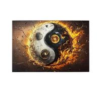 Yin-Yang Tree Black And Gold 1000 Piece Jigsaw Puzzles For Adults Wooden Puzzles For Adults Gifts Home Decor
