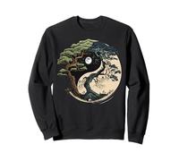 Yin Yang Tree of Life on Buddhist Bonsai Tree Sweatshirt