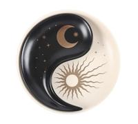 Yin & Yang Trinket Dish Set - Stackable Decorative Dishes with Sun & Crescent Moon Design for Jewelry, Keys & Small Essentials - Elegant Home & Office Décor Storage Solution
