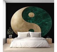 Yin Yang Wallpaper for Living Room & Bedroom & Hallway, Non-Woven Tai Chi Mural Wallpaper, Wall Mural Wall Decoration 450 x 315 cm (WxH) K-MZ&27