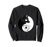 Yin Yang White Black Wolf Sweatshirt