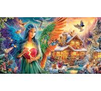 Yin-Yang-Wolf-and-Mountain-Landscape 1000 Piece Jigsaw Puzzle for Adults - Recycled Cardboard Decoration 38x26cm/1000pcs