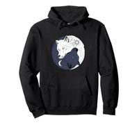Yin Yang Wolf Spiritual Skoll & Hati Zen Pullover Hoodie