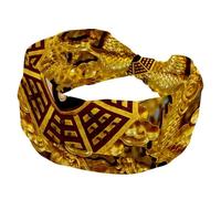 Yin Yang Women’s Headbands Elastic Wide Turban Headband Soft Head Bands Non Slip Hairband for Yoga Workout Sport Running