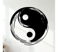Yin Yang Yin Yang Original Wall Decals Paster Paper 36x36cm It Won't Fall Off Black
