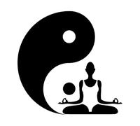 Yin Yang Yoga Wall Sticker Meditation Room Art Decor Vinyl Wall Decal Home Decoration Living Room Retro Woman Bedroom Mural Large - 57x57cm