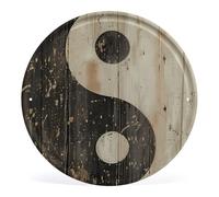 Yin-Yang Zen Wall Art Iron Hanging Picture Round Metal Tin Sign Wall Art Prints Artwork for Living Room Decor