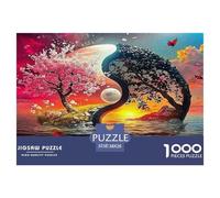Yin-yang1000Piece JigsawPuzzlesun Graph KidsforAdult Challenging LargePiecePuzzles Age12+byth HomeDecoration Uncover The Puzzle 38x26cm/1000pcs