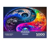 Yin-yang1000Pieces JigsawPuzzlessun Graph ForAdults Colourful Brainteasing Age12+byth Challenging The Impossible Difficult Game Fun, Challenging 70x50cm/1000pcs