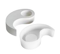 Yin Yangg Candle Jar Mould - Flexible Silicone Mold Style for Making Concrete Stands, Scented Candle Containers and Art Decorative Pieces, Tool