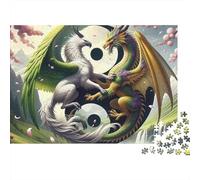 Yin-yangJigsaw Puzzle Tai Chi Yin Yang Decor Classic Thick Cardboard Adults Teens Hard Challenge 1000 Pieces 52x38cm/1000pcs