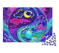 Yin-yangJigsaw Puzzle Two Poles Child Educational Game Wall Decor Safe for Toddlers 1000 Pieces 52x38cm/1000pcs
