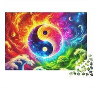 Yin-yangJigsaw Puzzle Two Poles Eco Paper Decompression Decor Gift Women Men Family 1000 Pieces 70x50cm/1000pcs