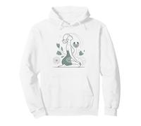 Yin Yoga Moon Goddess Silhouette Meditation Pose Spiritual Pullover Hoodie
