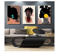 Yinaa African Traditional Tribal Style Wall Art Canvas Paintings Abstract Canvas Print Wall Pictures for Living Room Decor 30x40cmx3pcs frameless