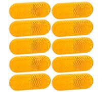 Yinaolan 10 Pack Self Adhesive Reflectors Oval Stick-on Reflectors Safety Reflective for Caravan/Trailer/Boat/Motorcycle Fence Gate Posts
