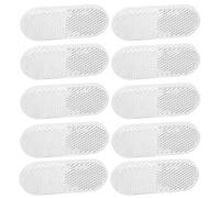 Yinaolan 10 Pack Self Adhesive Reflectors Oval Stick-on Reflectors Safety Reflective for Caravan/Trailer/Boat/Motorcycle Fence Gate Posts