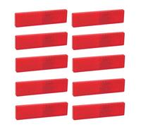 Yinaolan 10 Pack Self Adhesive Reflectors Red Rectangular Stick-on Reflectors Safety Reflective for Caravan/Trailer/Boat/Motorcycle Fence Gate Posts
