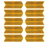 Yinaolan 10 Pack Yellow Self Adhesive Reflectors, E9 Approval Road Safety Stick-on Rear Reflectors for Trailer Caravan Truck Lorry or Agricultural Machines