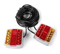 Yinaolan 12V Magnetic LED Trailer Lights Kit, 2Pcs Waterproof Trailer Rear Tail Brake Lights Turn Signal Lamp Set With 7.5 m Cable and 7 Pin Plug for Caravan Tractor Truck Van Lorry