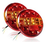 Yinaolan 2Pcs LED Rear Trailer Lights, 12/24V Waterproof LED Tail/Stop/Brake Light, Turn Signal Indicator Lamp for Caravan/Van/Boat/Camper/Truck/Lorry/Tractor (E-mark)