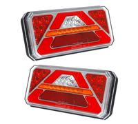 Yinaolan LED trailer lights rear 12V- 2Pcs Waterproof trailer led lights 5 Functions for Caravan Tractor Truck Van Lorry RV