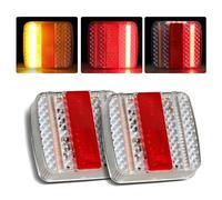 Yinaolan LED Trailer Lights Rear 12V- 2Pcs Waterproof Trailer LED Lights Turn Signal Lamp Set for Caravan Tractor Truck Van Lorry RV
