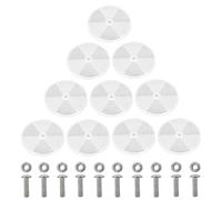 Yinaolan Pack of 10 white round reflectors for more safety in road traffic - E4 tested, Ø82mm for cars, trucks, caravans, motorcycles