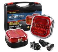 Yinaolan Wireless Trailer Rear Lights Magnetic LED Towing Tail Lights Set, 12V/24V Towing Board LED Tail Lamps for Car Truck Caravan Lorry RV- Rechargeable, Waterproof, ECE Approved
