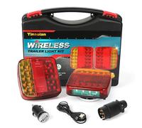 Yinaolan Wireless Trailer Rear Lights Magnetic LED Towing Tail Lights Set, 12V/24V Towing Board LED Tail Lamps for Car Truck Caravan Lorry RV- Rechargeable, Waterproof, E11 Approved