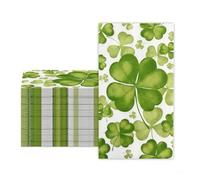 Yinbanban Dinner Napkins, 20Pcs Four Leaf Clover Disposable Paper Guest Towels for Bathroom, Parties St. Patrick's Day Decorations