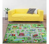 Yincimar Kids Carpet Playmat Rug, 5' x 6'6" Extra Large City Life Educational Car Rug for Baby Toddler Boy Bedroom Playroom