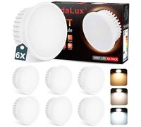 YindaLux 6x LED Module 230V Dimmable 5W IP44 LED Bulbs for Recessed Spotlights, GU10/MR16 Replacement, Ultra Flat Diameter 50 x 23 mm, Warm White, Natural White, Cool White, 120° Beam Angle