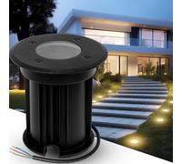 YindaLux Outdoor Recessed Ground Spotlight for GU10, IP67 Waterproof LED Outdoor Patio Spotlight, Round and Practicable Ground Spotlight for Outdoor, 230 V Round Floor Lamp for Lawn, Yard, Black