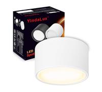 YindaLux Set of 1 LED Surface-Mounted Spotlight 220-240V Diameter 95 x 55 mm Ceiling Light Bulb GX53 6W Warm White 3000K 660LM Ceiling Spotlight LED Spotlight with Large Surface Light