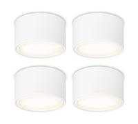 YindaLux Set of 4 LED Surface-Mounted Spotlights 220-240V Diameter 95 x 55 mm Ceiling Light Bulb GX53 6W Neutral White 4000 K 660 LM Ceiling Spotlight LED Spotlight with Large Light Area Spotlight