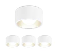 YindaLux Set of 4 White LED Spotlight with GX53 7W 800LM 4000K Neutral White 230V Round Diameter 95 x 55 mm Aluminium Ceiling Spotlights for Living Room Hallway Kitchen