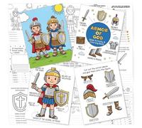 Yinder 15 Pcs Armor of God Coloring Books Armor Knight DIY Coloring Pages Booklet Vbs Home Classroom Art Activity Supplies Religious Party Gift for Sunday School Classroom Activity Goodie Bag Stuffer