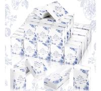 Yinder 50 Pack Happy Tears Tissues Packs for Wedding Bulk Facial Tissues Items for Guests Welcome Bags Pocket Paper 3 Ply Individual Mini Travel Tissue Packs for Wedding Graduation Party (Stylish)