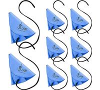 Yinder 8 Pcs Clarinet Swab Clarinet Cleaning Cloth Pull Through Swab Instrument Cleaner Cloth Clarinet Cleaning Cloth Swab for Inside Tube Suitable Clarinet Piccolo Flute Sax Saxophone (Blue)