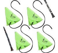 Yinder 8 Pcs Clarinet Swab Clarinet Cleaning Cloth Pull Through Swab Instrument Cleaner Cloth Clarinet Cleaning Cloth Swab for Inside Tube Suitable Clarinet Piccolo Flute Sax Saxophone (Green)